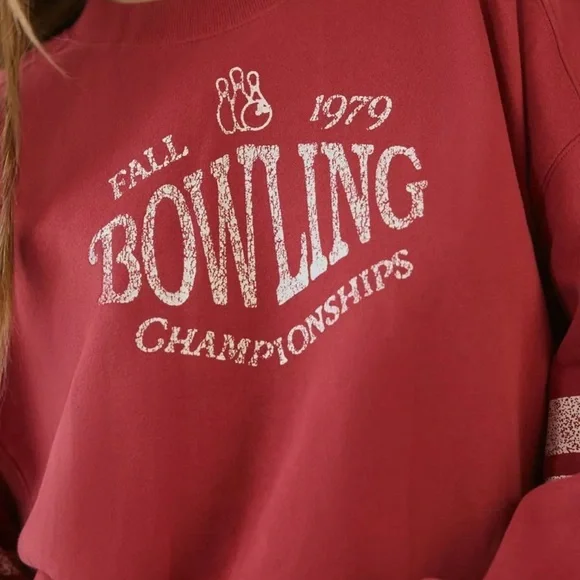 BDG Vibrant Red Sweatshirt - Picture 5 of 10